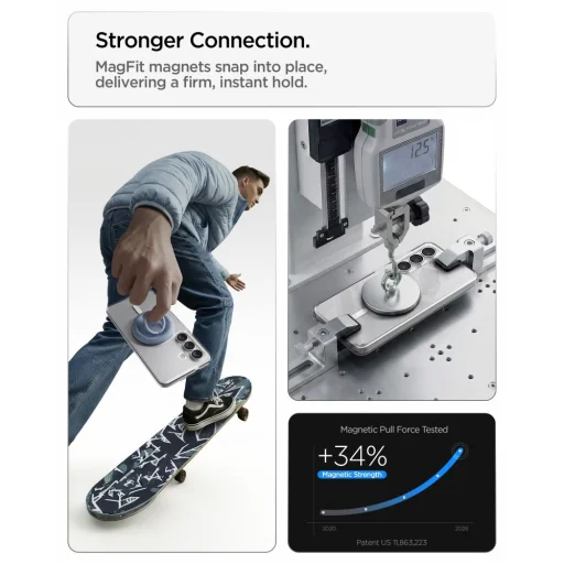 Samsung Galaxy S26 Spigen Ultra Hybrid Mag Magsafe puzdro priehľadné/biele - 10