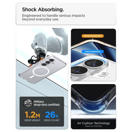 Samsung Galaxy S26 Spigen Ultra Hybrid Mag Magsafe puzdro priehľadné/biele - 11