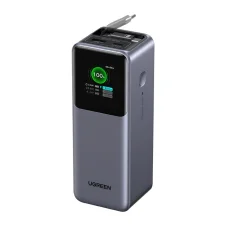 Powerbanka 20000mAh Ugreen PB726 USB + USB-C, 165W, vstavaný kábel (sivá)
