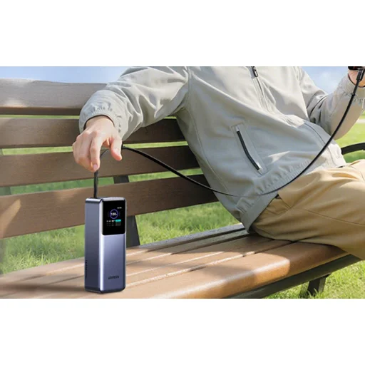 Powerbanka 20000mAh Ugreen PB726 USB + USB-C, 165W, vstavaný kábel (sivá) - 8