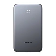 Powerbanka 10000mAh Ugreen PB526 USB + USB-C, 20W, vstavaný kábel (sivá)