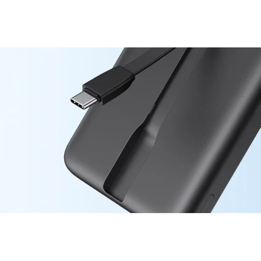 Powerbanka 10000mAh Ugreen PB526 USB + USB-C, 20W, vstavaný kábel (sivá) - 5