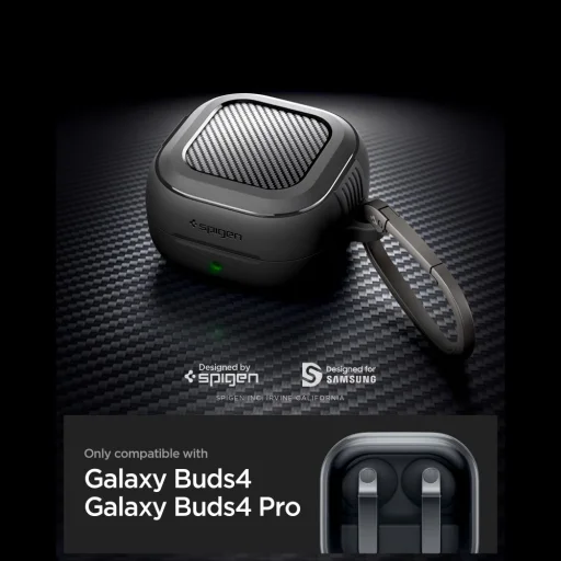 Samsung Galaxy Buds 4 / 4 Pro Spigen Rugged Armor puzdro čierne matné - 7