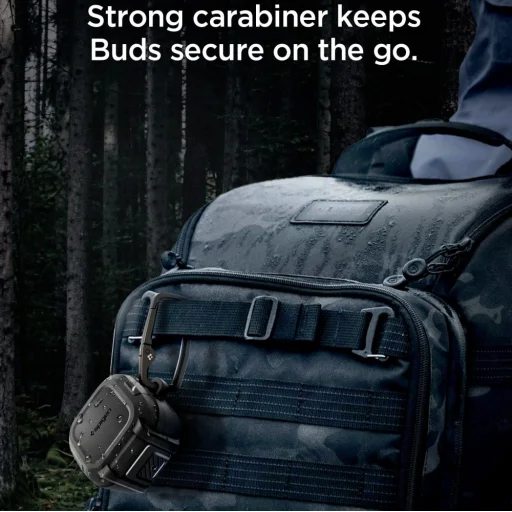 Samsung Galaxy Buds 4 / 4 Pro Spigen Lock Fit čierne puzdro - 8