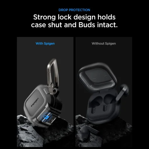 Samsung Galaxy Buds 4 / 4 Pro Spigen Lock Fit čierne puzdro - 10