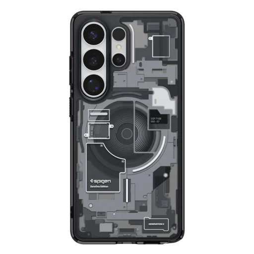 Spigen Ultra Hybrid Mag MagSafe puzdro pre Samsung Galaxy S26 Ultra Zero One - priesvitná čierna - 3