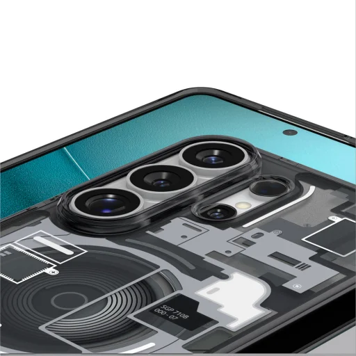 Spigen Ultra Hybrid Mag MagSafe puzdro pre Samsung Galaxy S26 Ultra Zero One - priesvitná čierna - 7