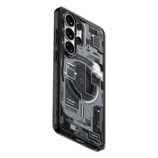 Spigen Ultra Hybrid Mag MagSafe puzdro pre Samsung Galaxy S26 Ultra Zero One - priesvitná čierna - 12