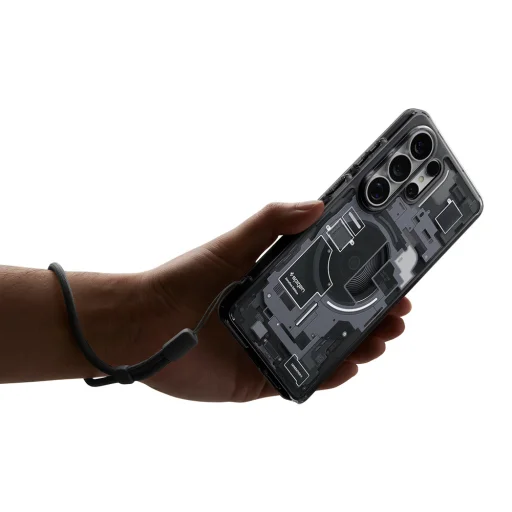 Spigen Ultra Hybrid Mag MagSafe puzdro pre Samsung Galaxy S26 Ultra Zero One - priesvitná čierna - 14