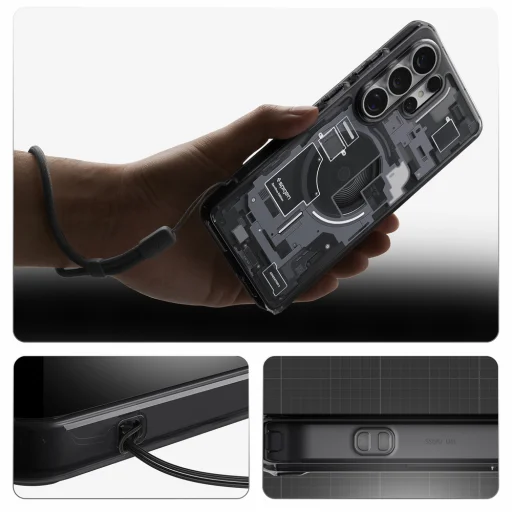 Spigen Ultra Hybrid Mag MagSafe puzdro pre Samsung Galaxy S26 Ultra Zero One - priesvitná čierna - 20