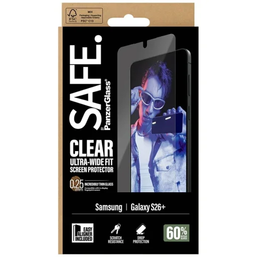 Samsung Galaxy S26+ SAFE by PanzerGlass tvrdené sklo - 6