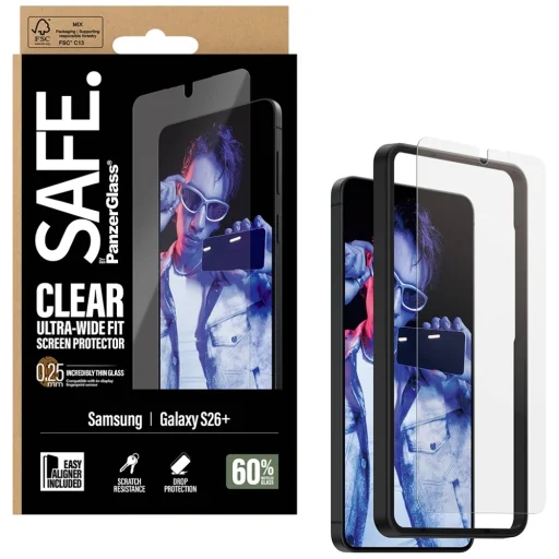 Samsung Galaxy S26+ SAFE by PanzerGlass tvrdené sklo - 4