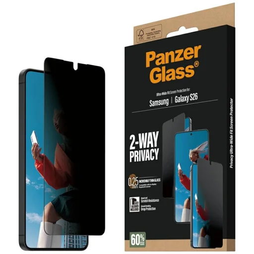 Samsung Galaxy S26 privátne ochranné sklo SAFE by PanzerGlass Ultra-Wide Fit EasyAligner - 6