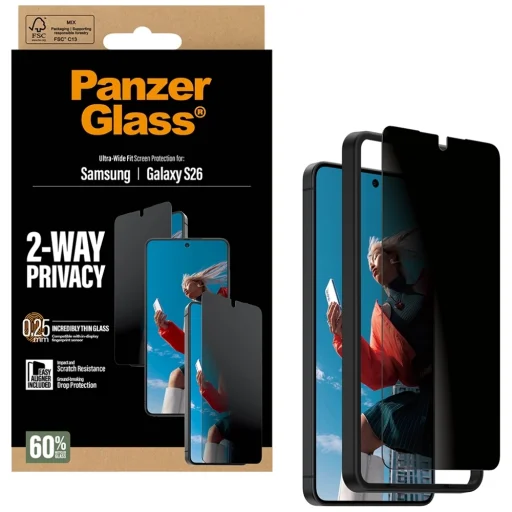 Samsung Galaxy S26 privátne ochranné sklo SAFE by PanzerGlass Ultra-Wide Fit EasyAligner - 5