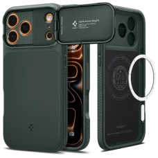 iPhone 17 Pro Spigen Optik Armor Mag Magsafe puzdro - zelené