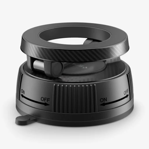 Magsafe Spigen Mft36 Vacuumlock Magnetický držiak na telefón do auta na palubnú dosku čierny - 3