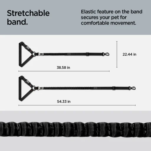 Univerzálny bezpečnostný pás do auta pre domáce zvieratá Spigen Ps100 - čierny - 15
