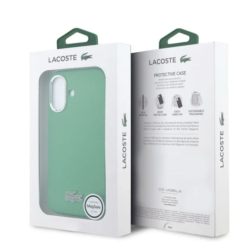Lacoste PVC Iconic Petit Pique Metal Logo MagSafe puzdro na iPhone 16 - 7