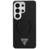 Samsung Galaxy S26 Ultra Guess reliéfne puzdro s trojuholníkovým logom a prstencom MagSafe čierne thumbnail