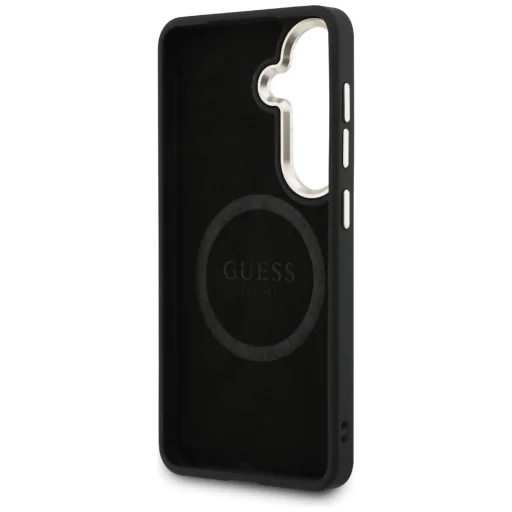 Samsung Galaxy S26 Plus Guess Saffiano Peony Embossed Ring čierne puzdro - 7