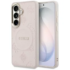 Samsung Galaxy S26 Guess Saffiano Peony Embossed Ring MagSafe puzdro ružové