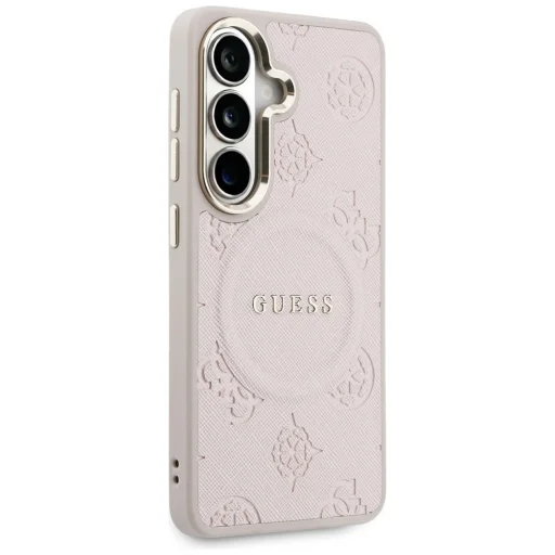 Samsung Galaxy S26 Guess Saffiano Peony Embossed Ring MagSafe puzdro ružové - 4