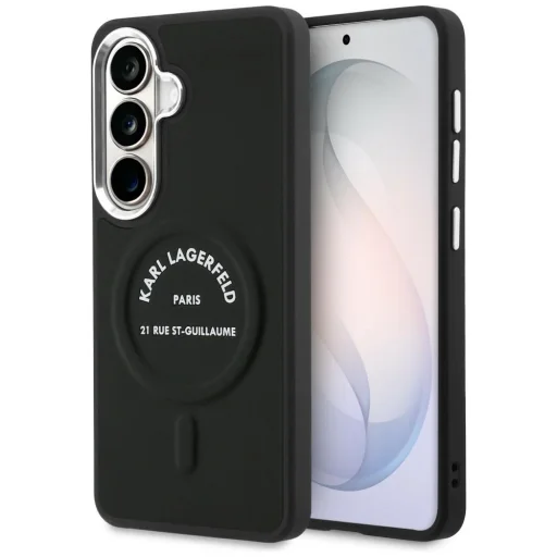 Samsung Galaxy S26 Plus Karl Lagerfeld Embossed Ring RSG Logo MagSafe puzdro čierne - 1