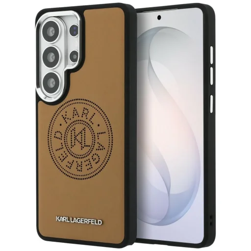 Samsung Galaxy S26 Ultra Karl Lagerfeld Perforated KL MagSafe hnedý kryt - 1