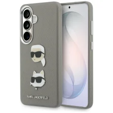 Samsung Galaxy S26 Karl Lagerfeld Saffiano Double Heads Metal strieborné puzdro
