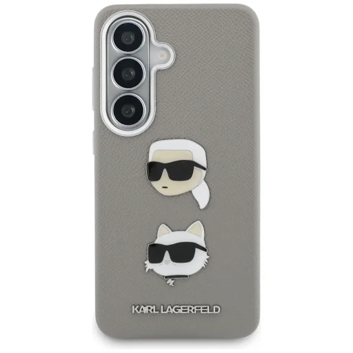 Samsung Galaxy S26 Karl Lagerfeld Saffiano Double Heads Metal strieborné puzdro - 3