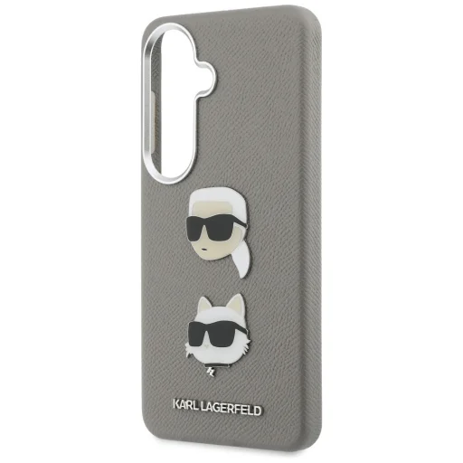 Samsung Galaxy S26 Karl Lagerfeld Saffiano Double Heads Metal ezüst tok - 6