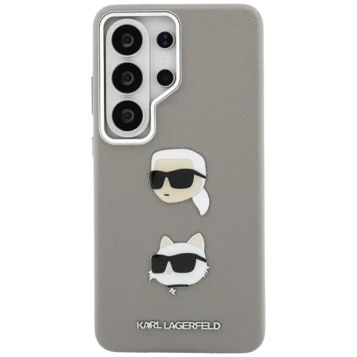 Samsung Galaxy S26 Ultra Karl Lagerfeld Saffiano Double Heads Metal kryt strieborný - 3