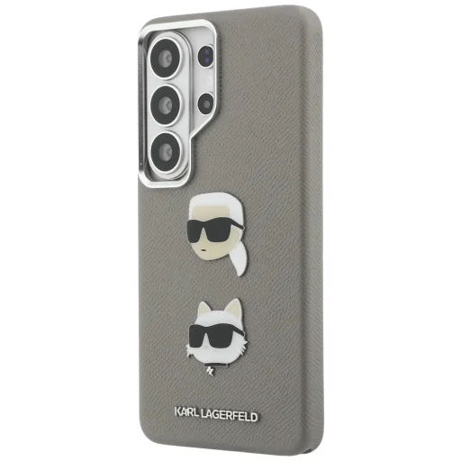 Samsung Galaxy S26 Ultra Karl Lagerfeld Saffiano Double Heads Metal kryt strieborný - 2