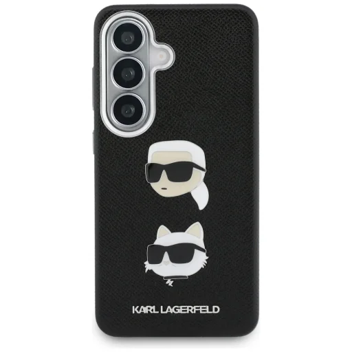 Samsung Galaxy S26 Karl Lagerfeld Saffiano Double Heads Metal puzdro čierne - 3