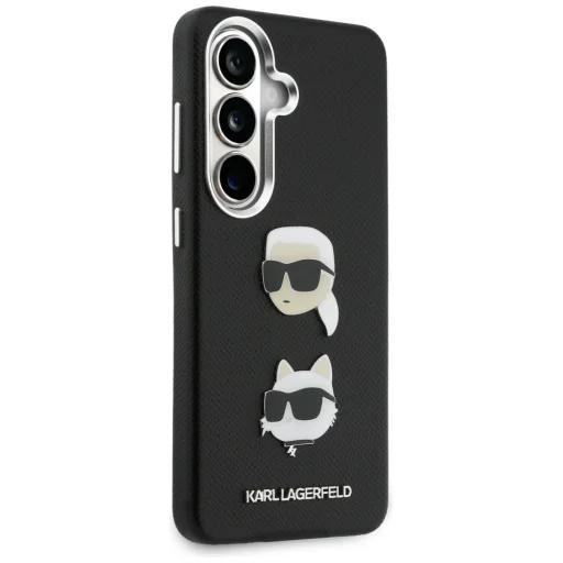 Samsung Galaxy S26 Karl Lagerfeld Saffiano Double Heads Metal puzdro čierne - 4