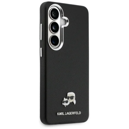 Samsung Galaxy S26 Karl Lagerfeld Saffiano KC Metal Logo tok fekete - 4