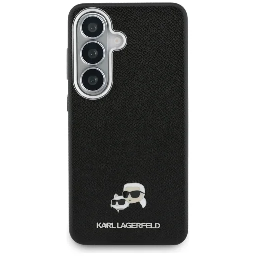 Samsung Galaxy S26 Karl Lagerfeld Saffiano KC Metal Logo puzdro čierne - 3