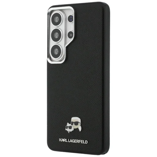 Samsung Galaxy S26 Ultra Karl Lagerfeld Saffiano KC Metal Logo tok fekete - 2
