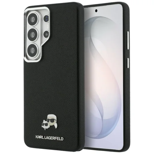 Samsung Galaxy S26 Ultra Karl Lagerfeld Saffiano KC Metal Logo puzdro čierne - 1