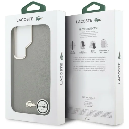 Samsung Galaxy S26 Ultra Lacoste Champs Elysees Gold Logo MagSafe puzdro taupe - 8