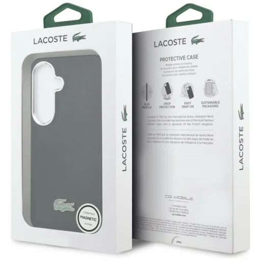 Samsung Galaxy S26 Lacoste Full Wrap Petit Pique MagSafe puzdro čierne - 8