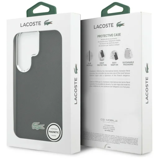Puzdro Samsung Galaxy S26 Ultra Lacoste Full Wrap Petit Pique MagSafe čierne - 8