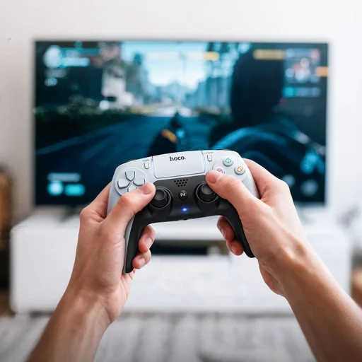 PS4 / PC Bezdrôtový gamepad Hoco GA1 biely - 7