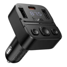 Hoco E87 bluetooth FM transmitter do auta USB A + USB C QC PD 35W čierny