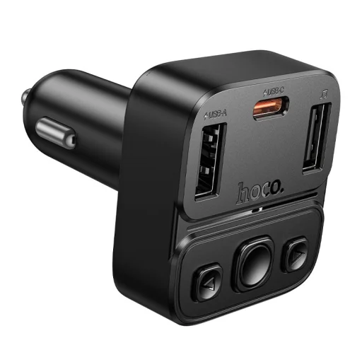 Hoco E87 bluetooth autós adó USB A + USB C QC PD 35W fekete - 5