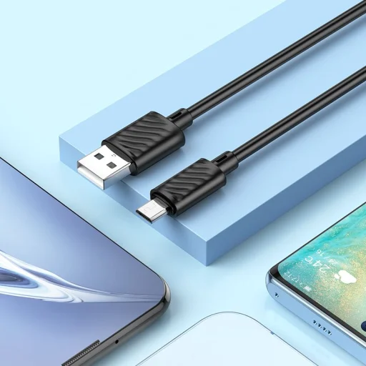 Hoco 2,4A USB A - Micro USB kábel 2 m čierny - 5
