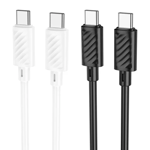 Čierny kábel USB-C na USB-C Hoco 3A 60W 2 m X88 - 5