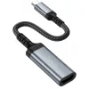 USB-C na HDMI video adaptér Hoco UA43A, 0,2m, sivý thumbnail