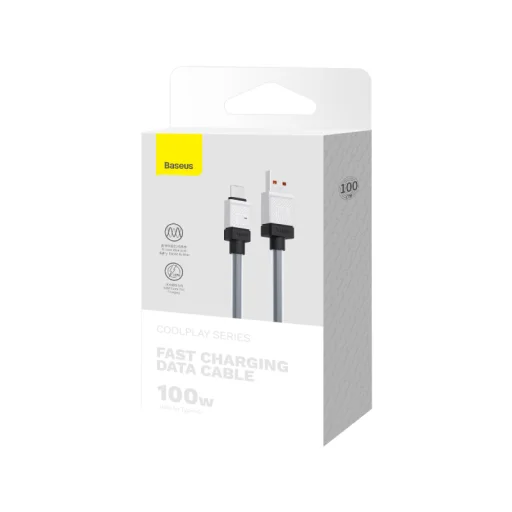Baseus CoolPlay kábel USB-A na USB-C, 100W, 5A, 1m, čierny - 2