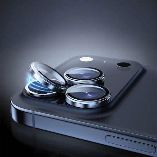 iPhone 17 Pro/17 Pro Max strieborné Rock tvrdené sklo Pure Series na šošovky fotoaparátu (3 ks šošoviek) ochranné sklo - 4